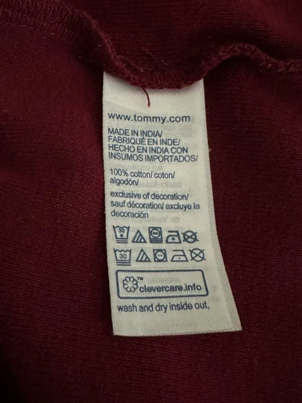 Tommy Hilfiger Women's Size S Slim Fit Half Zip Wine Polo Shirt